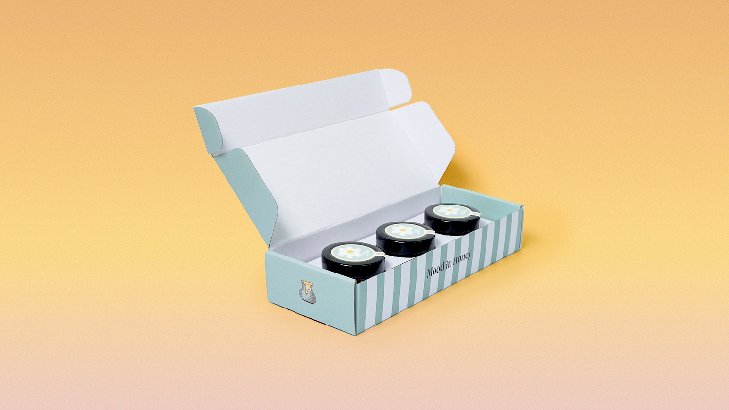 무드인허니 G형 골판지 박스 3개입 내부 다리패드